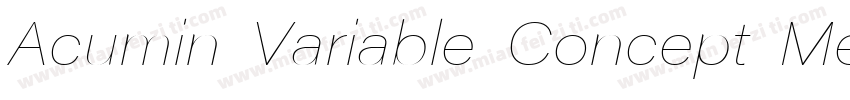 Acumin Variable Concept Medium字体转换
